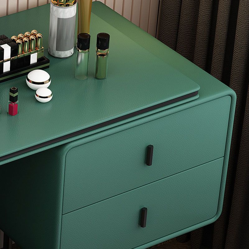 Chambre glamour double tiroirs en cuir faux debout vanité de maquillage