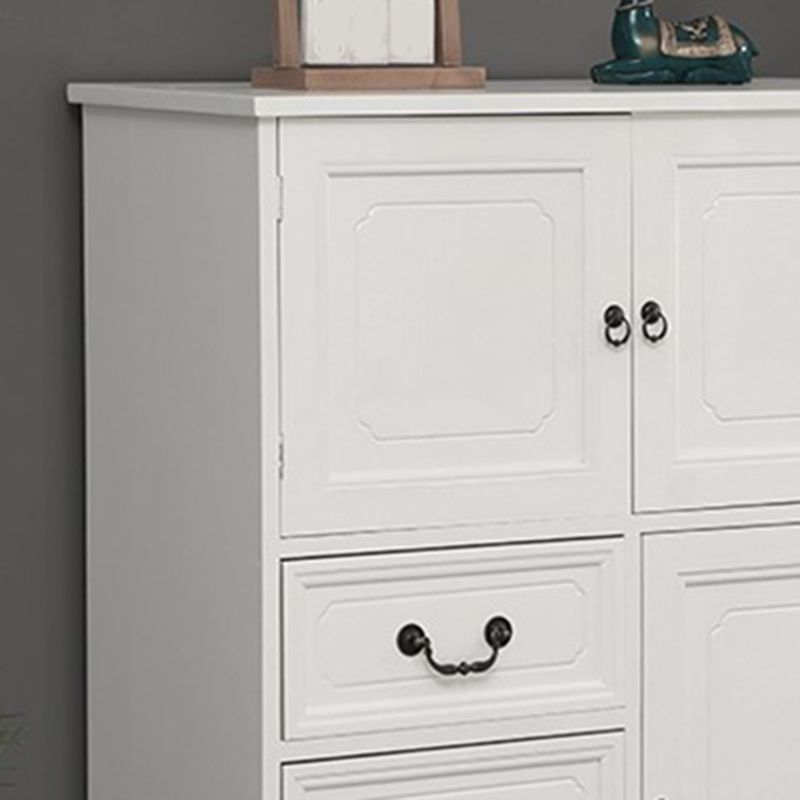 産業スクエアアクセントキャビネットドア付きアンティーク仕上げキャビネット