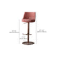 Armless Counter Height Stools with Footrest Modern Counter Stool