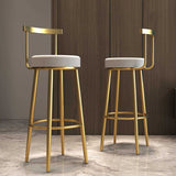 Glam Round Counter Bar Stool Backrest Bar Stool Iron Base with Footrest Clearhalo 'Bar Furniture' 'Bar Stools' 'bar_stools' 'furn' 'furn_bar_stools' 'furniture_bar_stools' 'Kitchen & Dining Furniture' 'kitchen&dining_furn' 'kitchen' 'kitchen_furn' Furniture' 1200x1200_7c84292a-1404-4c5b-86ed-9146e244a448
