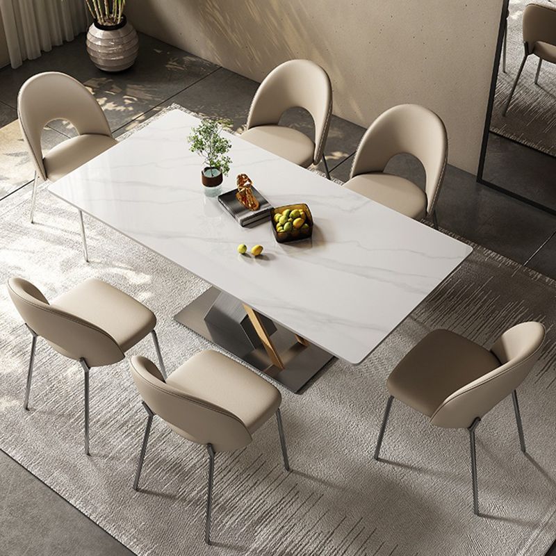 Moderne zijstoel open rug metalen eetkamerstoel voor keuken