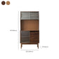 Moderne porte di vetro Curio Curio Pining Hutch con cassetti