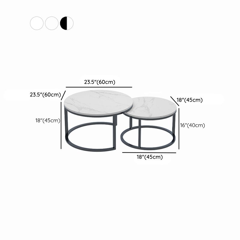 Frame Cocktail Table Slate Top Coffee or End Table with Storage Drawers