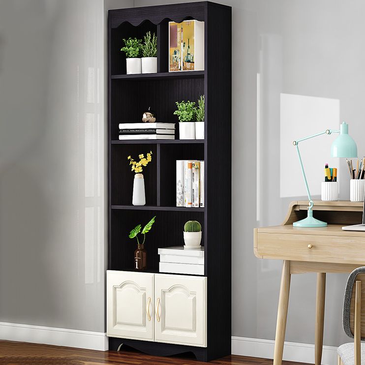 Modern Standard Bookcase Wooden Bookshelf with Rectangle Shelves