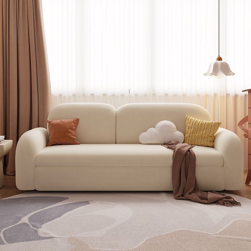 Moderne en eigentijdse stof verwijderbare witte futon slaper bank