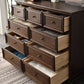 Commode de rangement en bois massif, commode traditionnelle avec tiroirs
