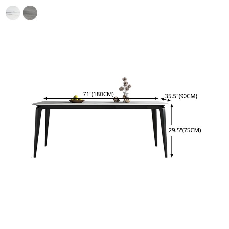 Sintered Stone Top Table for Restaurant Industrial Dining Table with 4 Legs Clearhalo ' dining_table' 'Dining Tables & Seating' 'Dining Tables' 'furn' 'furn_dining_table' 'Furniture' 'furniture_dining_table' 'Kitchen & Dining Furniture' 'kitchen&dining_furn' 'kitchen' 'kitchen_dining_table' 1200x1200_7c869f3f-3232-4581-9f08-9863eebbd331