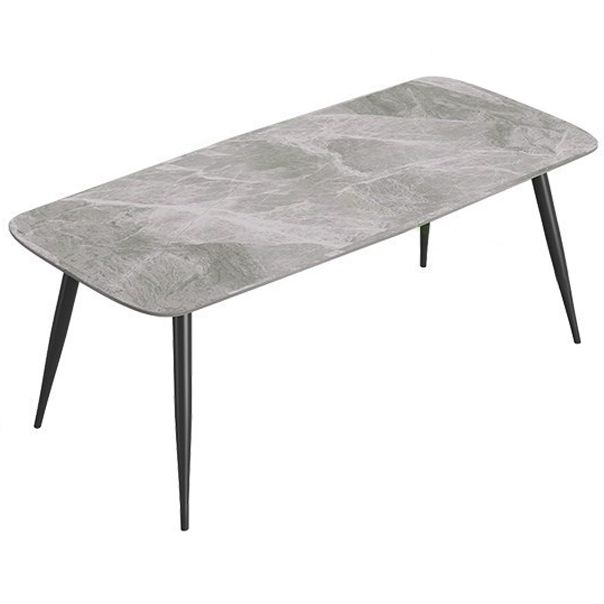 Rectangle Grey Tone Dining Table Sintered Stone Table Simplicity with 4 Legs Clearhalo 'Dining Tables & Seating' 'Dining Tables' 'dining_table' 'furn' 'furn_dining_table' 'Furniture' 'furniture_dining_table' 'Kitchen & Dining Furniture' 1200x1200_7c86c811-b5a4-4965-a756-6f44ca887c43