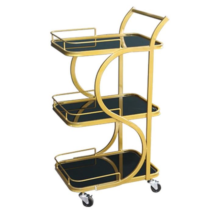 33.07 "高く現代的な長方形の準備テーブルキッチン用のローリングメタル準備テーブル