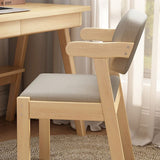 Scandinavian Home Arm Chair Open Back Wood Upholstered Dining Room Chair Clearhalo ' kitchen&dining_furn' 'Dining Chairs' 'Dining Tables & Seating' 'dining_chair' 'furn' 'furn_dining_chair' 'Furniture' 'furniture_dining_chair' 'Kitchen & Dining Furniture' 'kitchen' 1200x1200_7c876842-f511-4d80-bebb-67fdac17fd2a