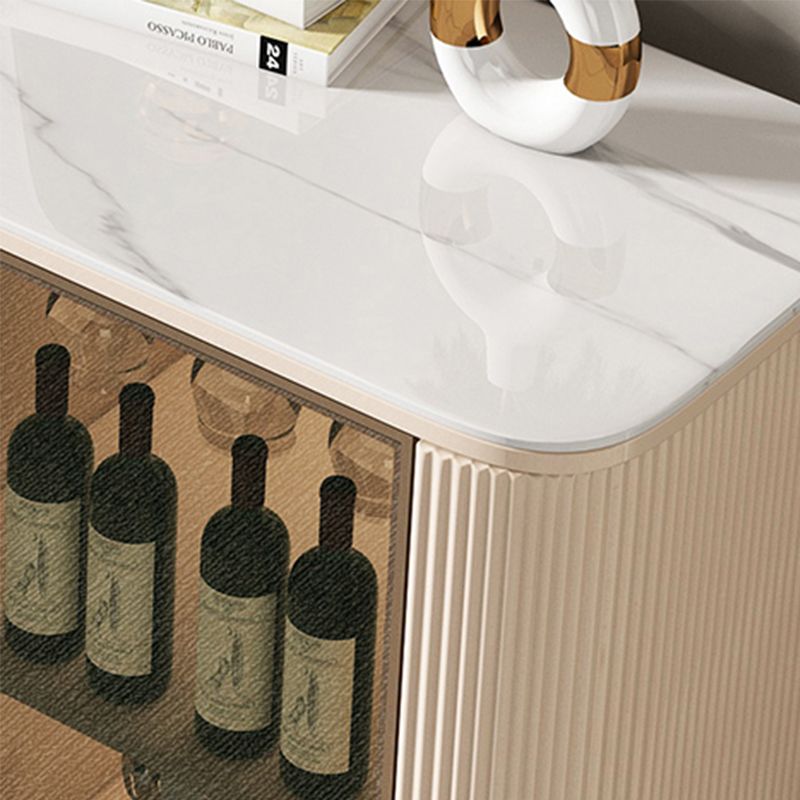 Buffet laboard in legno e pietra con 2 ripiani glam buffet tavolo