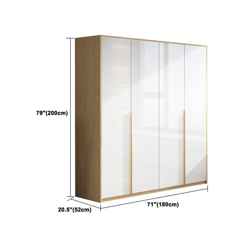 Contemporary Storage Cabinet Engineered Wood Wardrobe Armoire Clearhalo 'Armoires & Wardrobes' 'armoires_wardrobes' 'Bedroom Furniture' 'furn' 'furn_armoires_wardrobes' 'Furniture' 1200x1200_7c88493e-186b-4731-8124-93ba232388c6