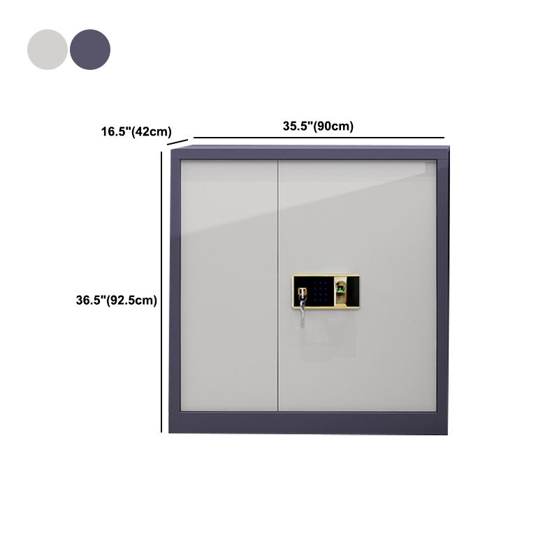 Armadio di archiviazione in metallo mobile contemporaneo con blocco e archiviazione