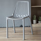 Nordic Armless Side Chairs Slat Back Chair with Plastic Legs for Home Use