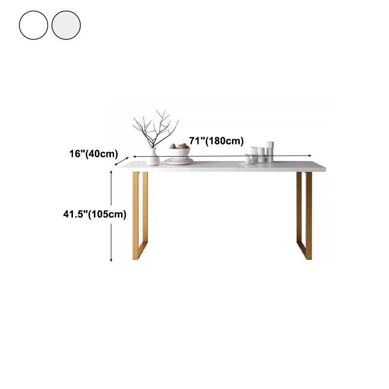 White Glam Style Bar Table in Metal and Faux Marble Bar Table Milk Tea Shop Bar Table Clearhalo 'Bar Furniture' 'Bar Tables' 'bar_tables' 'furn' 'furn_bar_tables' 'Furniture' 'furniture_bar_tables' 'Kitchen & Dining Furniture' 1200x1200_7c8d75de-266f-46ee-adb7-fcd3802b461c