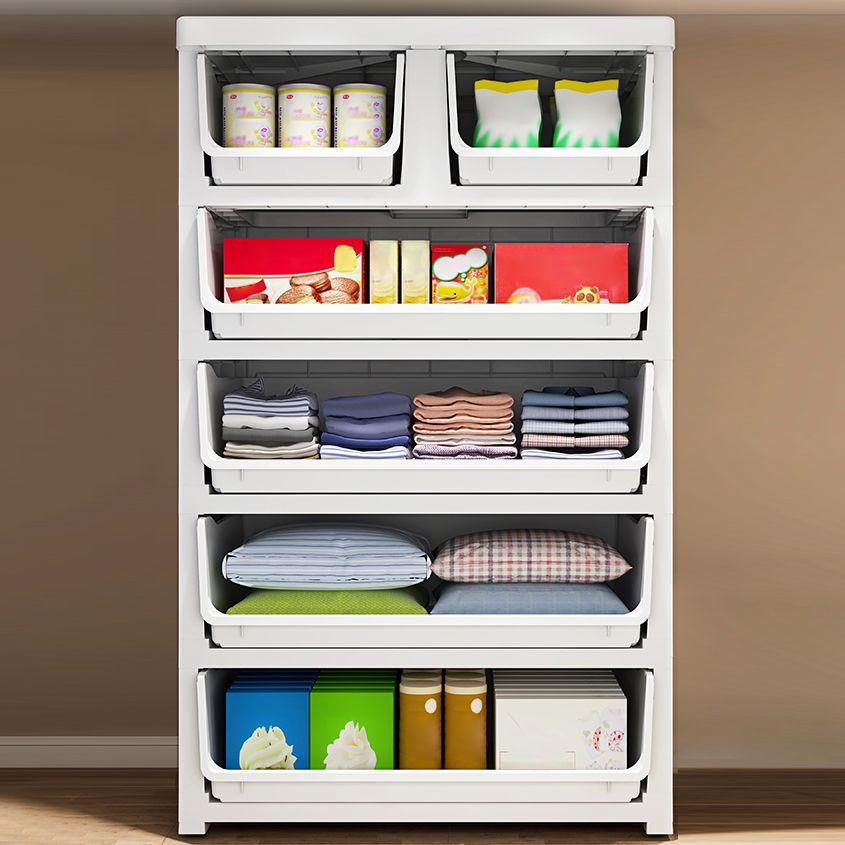 Contemporary Style Wardrobe Plastic Bedroom Wardrobe Closet With 6-Drawer Clearhalo 'Armoires & Wardrobes' 'armoires_wardrobes' 'Bedroom Furniture' 'furn' 'furn_armoires_wardrobes' 'Furniture' 1200x1200_7c8fcc61-ab62-42f9-9f6c-e2278d8ae8c5