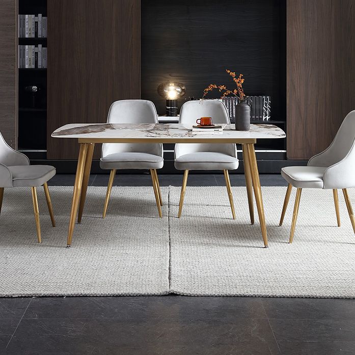 Rectangle Stone Dining Site Table Traditional Luxury Furniture with 4 Legs Clearhalo ' dining_table' 'Dining Tables & Seating' 'Dining Tables' 'furn' 'furn_dining_table' 'Furniture' 'furniture_dining_table' 'Kitchen & Dining Furniture' 'kitchen&dining_furn' 'kitchen' 'kitchen_dining_table' 1200x1200_7c901d4e-bbc7-4570-962d-97fc5ad46d67