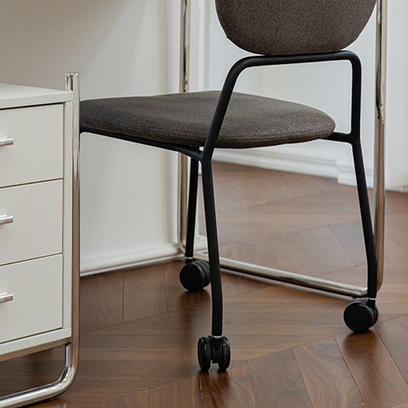 Sedia da scrivania senza braccia moderna nessuna sedia da ufficio ergonomica angosciante con ruote