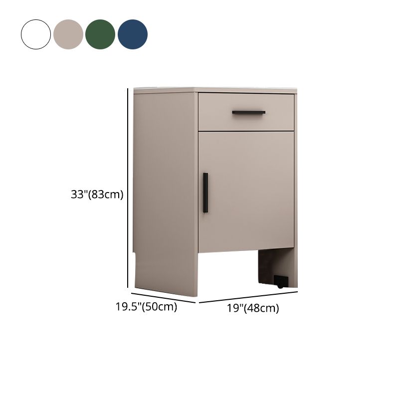 Modern Stone Top Accent Cabinet with Drawer Storage Cabinet 18.9" Long Clearhalo 'Cabinets & Chests' 'cabinets_chests' 'furn' 'furn_cabinets_chests' 'Furniture' 'Living Room Furniture' 1200x1200_7c918a99-ec80-4671-8bf0-6df3bdad8d57