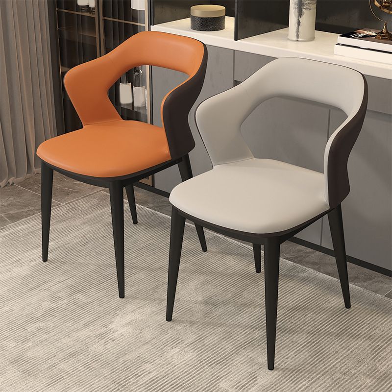 Modern Style Faux Leather Dining Side Chairs Open Back Dining Side Chair Clearhalo 'Dining Chairs' 'Dining Tables & Seating' 'dining_chair' 'furn' 'furn_dining_chair' 'Furniture' 'Kitchen & Dining Furniture' 1200x1200_7c9283ac-081f-429c-9a01-13e3cac6912d