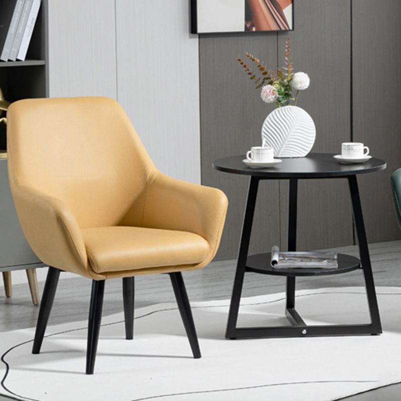 Fixed Back Lounge Chair Solid Color Barrel Chair with Black Legs Clearhalo 'Accent Chairs' 'accent_chairs' 'Chairs & Seating' 'furn' 'furn_accent_chairs' 'Furniture' 'Living Room Furniture' 1200x1200_7c92cefa-b39e-4a85-a8b5-a5da08837e5d