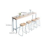 Moderner Barhöhe Tisch Massivholz Top Bistro Bar Tisch mit Trestle Basis