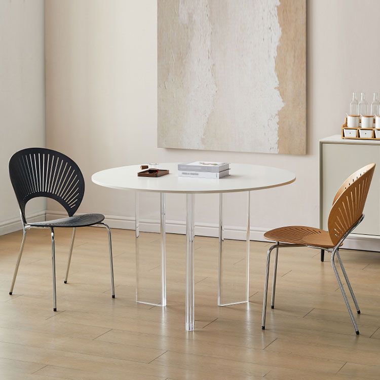 Set da pranzo moderno da 1/3 pezzi Tavolo da pranzo rotondo in pietra per la cucina della sala da pranzo