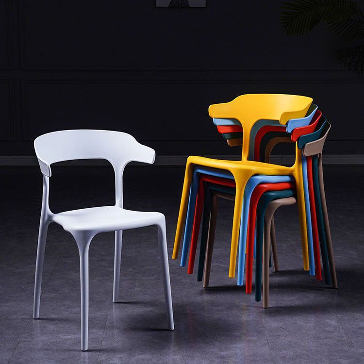 Scandinavian Plastic Indoor-Outdoor Armchair Open Back Dining Chair Clearhalo ' kitchen&dining_furn' 'Dining Chairs' 'Dining Tables & Seating' 'dining_chair' 'furn' 'furn_dining_chair' 'Furniture' 'furniture_dining_chair' 'Kitchen & Dining Furniture' 'kitchen' 1200x1200_7c93ecc5-019f-448a-b0e7-5fc68922b4c1