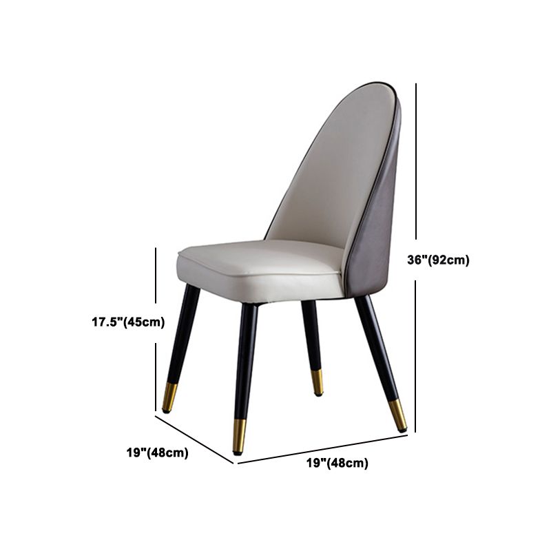 Contemporary Dining Set 1/2/5/7 Pcs White Stone Top Table with Faux Leather Chairs Clearhalo 'Dining Room Sets' 'Dining Tables & Seating' 'dining_room_set' 'furn' 'furn_dining_room_set' 'Furniture' 'Kitchen & Dining Furniture' 1200x1200_7c94e145-7f57-4323-894e-59e3e293d789