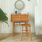29.53" Height Wood Vanity Makeup Table Vanity Mirrorl with Drawers for Bedroom