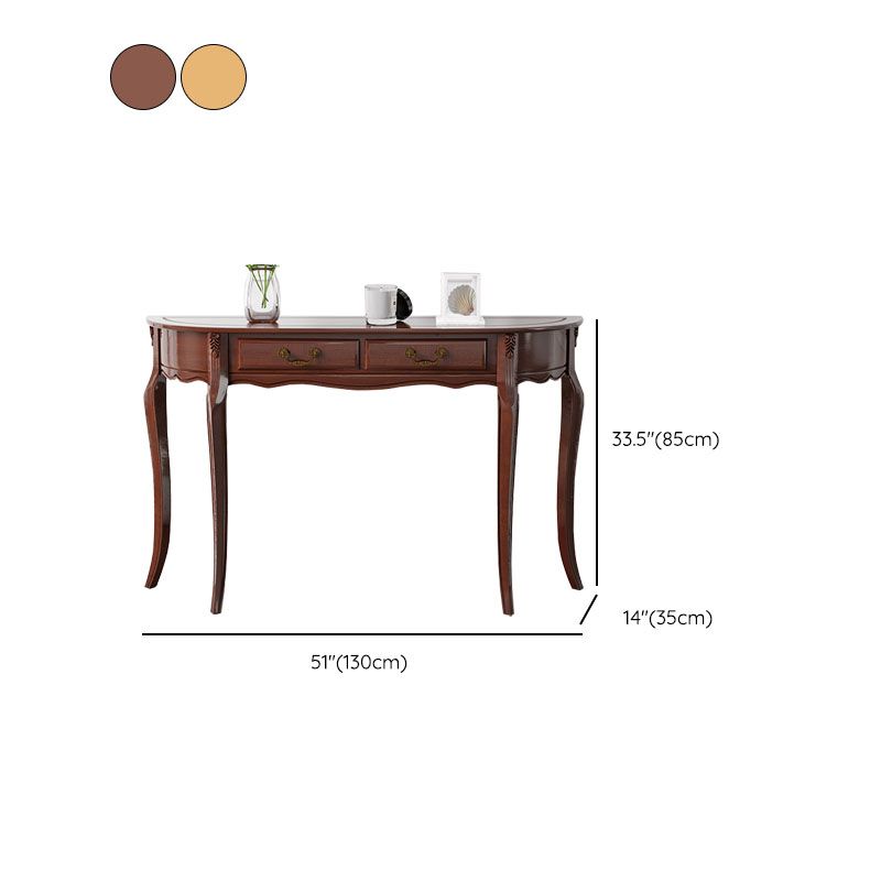 Tavolo di accento moderno della metà secolo tavolo da console in legno mezzano in marrone