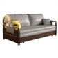 Contemporary Storage Sleeper Sofa Solid Wood  Square Arm Sofa Bed