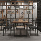 Industrial Style Dining Table Solid Wood Trestle Table for Dining Room