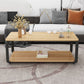 16.5" Tall Modern Steel Sled Base Rectangular Slate Table Top Coffee Table Clearhalo 'Coffee & Accent Tables' 'Coffee Tables' 'coffee_tables' 'Furniture' 'furniture_coffee_tables' 'Living Room Furniture' 1200x1200_7c994ef5-0b64-4d6c-9032-1dc3f058734c