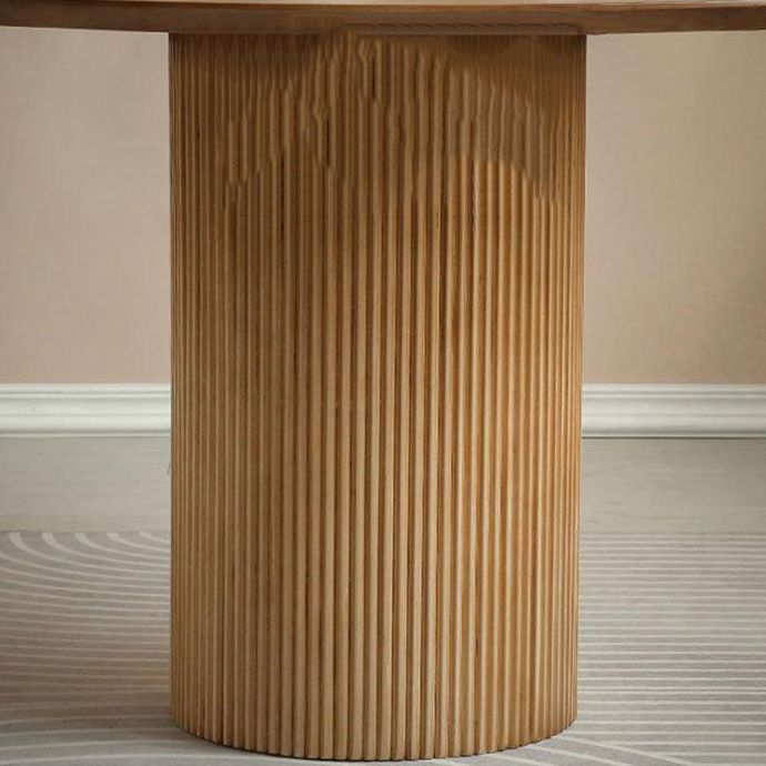 1/2/3/4 piezas Juego de comedor moderno Mesa redonda de madera maciza con sillas de plástico