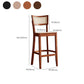 Taburete de bar de madera maciza para sala de estar, taburete de bar contemporáneo de ratán