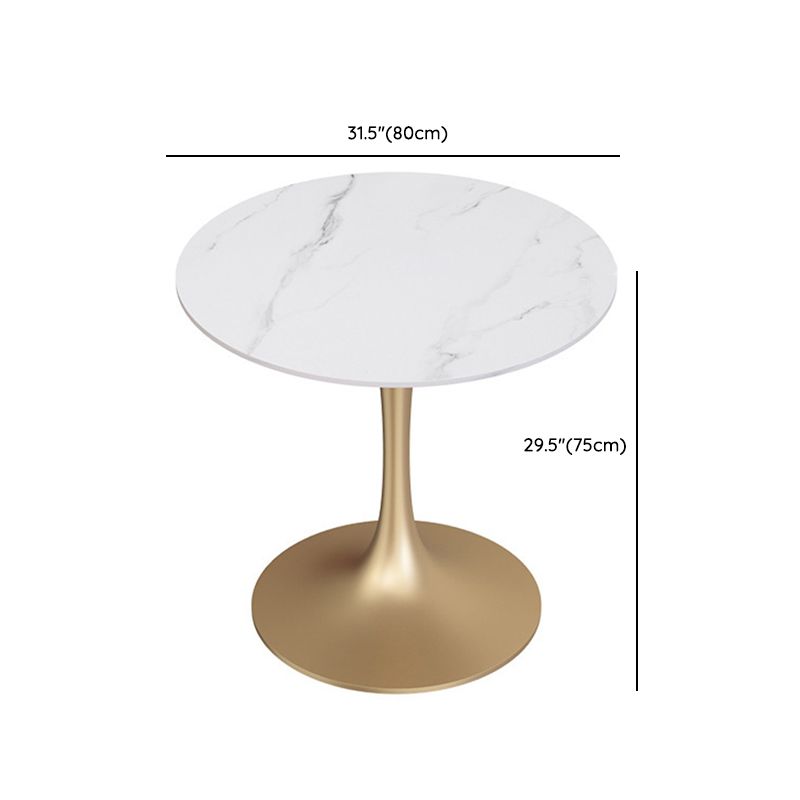 Moderne 1/5 Stücke Essberg runden Stein Esstisch für Esszimmercafé