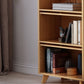 Scandinavian Closed Back Standard Bookshelf Wooden Bookcase with Rectangular Shelves