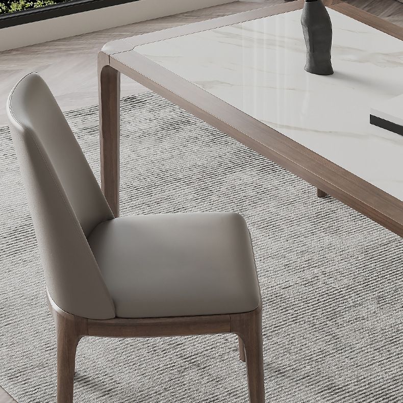 Modern Sintered Stone Top Dining Set Rectangle 1/4/5/7 Pieces Wooden Table Set Clearhalo 'Dining Room Sets' 'Dining Tables & Seating' 'dining_room_set' 'furn' 'furn_dining_room_set' 'Furniture' 'Kitchen & Dining Furniture' 1200x1200_7c9bc44e-359d-43cc-9077-6f11b879415c