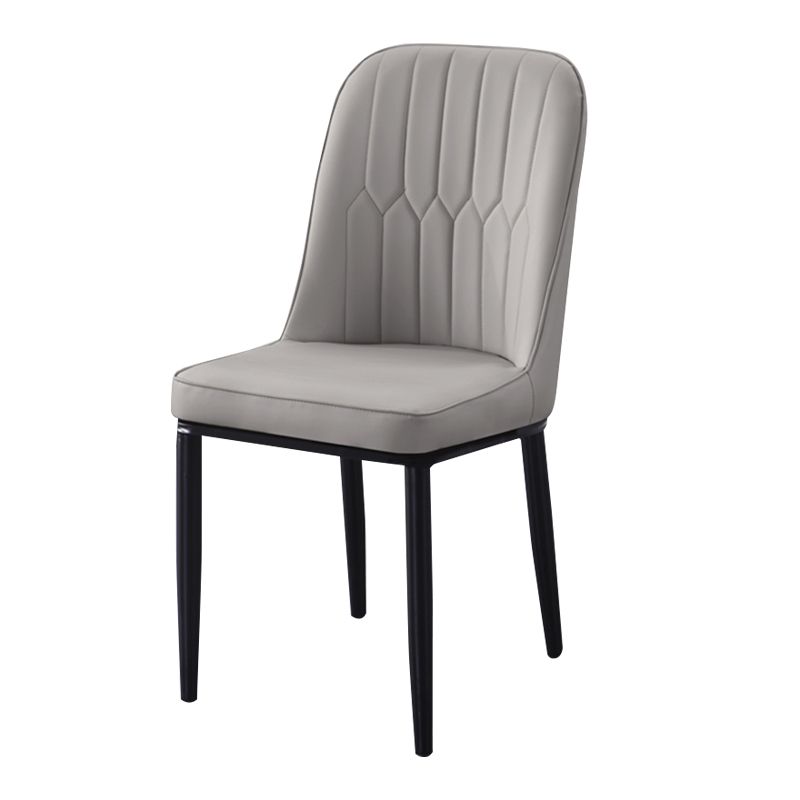 Contemporary Indoor-Outdoor Metal Dining Room Chairs Upholstered Armless Dining Chairs Clearhalo ' kitchen&dining_furn' 'Dining Chairs' 'Dining Tables & Seating' 'dining_chair' 'furn' 'furn_dining_chair' 'Furniture' 'furniture_dining_chair' 'Kitchen & Dining Furniture' 'kitchen' 1200x1200_7c9d09ee-997d-4855-a163-dbaca81ba4c2