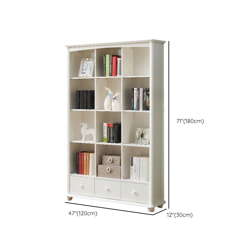 Contemporary Wood Bookshelf Standard Closed Back White Bookcase Clearhalo 'Bookcases' 'furn' 'furn_bookcases' 'Furniture' 'Office Furniture' 1200x1200_7c9e179b-aa54-4daa-8177-30071620de3a