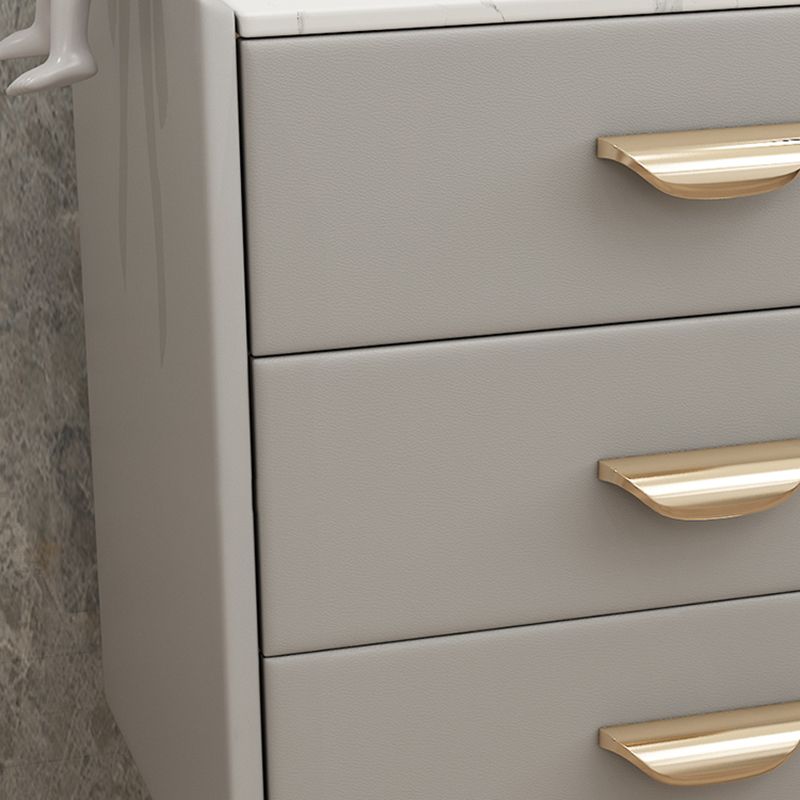 Comodino contemporaneo in legno massiccio 3 - tavolo da notte in pietra del cassetto