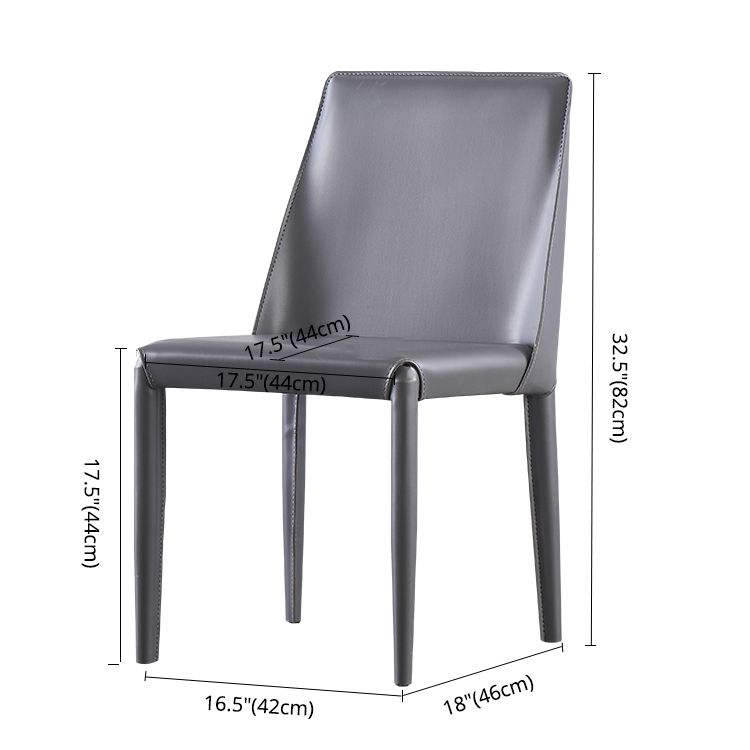 Designer Style Leather Restaurant Chair Matte Finish Parsons Dining Chair (Set of 2) Clearhalo ' kitchen&dining_furn' 'Dining Chairs' 'Dining Tables & Seating' 'dining_chair' 'furn' 'furn_dining_chair' 'Furniture' 'furniture_dining_chair' 'Kitchen & Dining Furniture' 'kitchen' 1200x1200_7c9ea1e1-3e24-4916-9e5f-6020ad9d4188