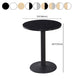 Modern Wooden Top Dining Table for 2 Person with Metal Pedestal Base