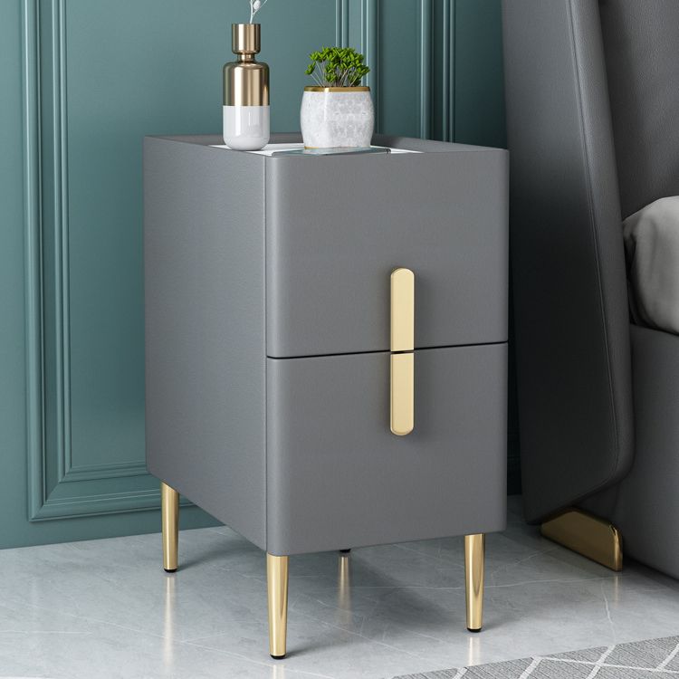 19.69 "Las patas de la mesa nocturna de piedra de 2 corteses de altura incluyen el gabinete de la cama de madera maciza