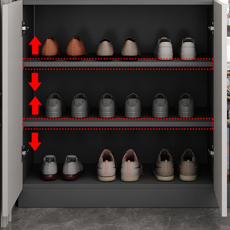 Modern Wooden 78.74" Tall Accent Cabinet with Shelves and Doors