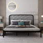 Glam Metallic Standard Bed, Beveled Open-Frame Headboard Bed Frame Clearhalo 'Bedroom Furniture' 'Beds' 'furn' 'furn_beds' 'Furniture' 1200x1200_7ca215ac-12eb-4526-906a-7e586d6d27e2