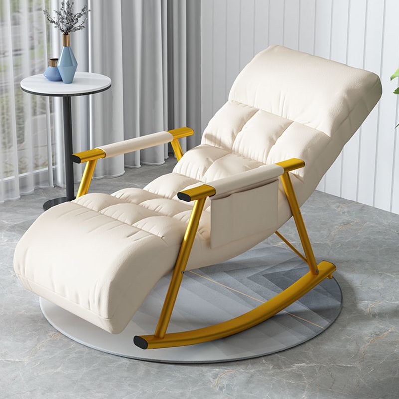 Moderne rocker stoel gestoffeerd zero zwaartekracht knoop-knoop-getuft schommelende accentstoel