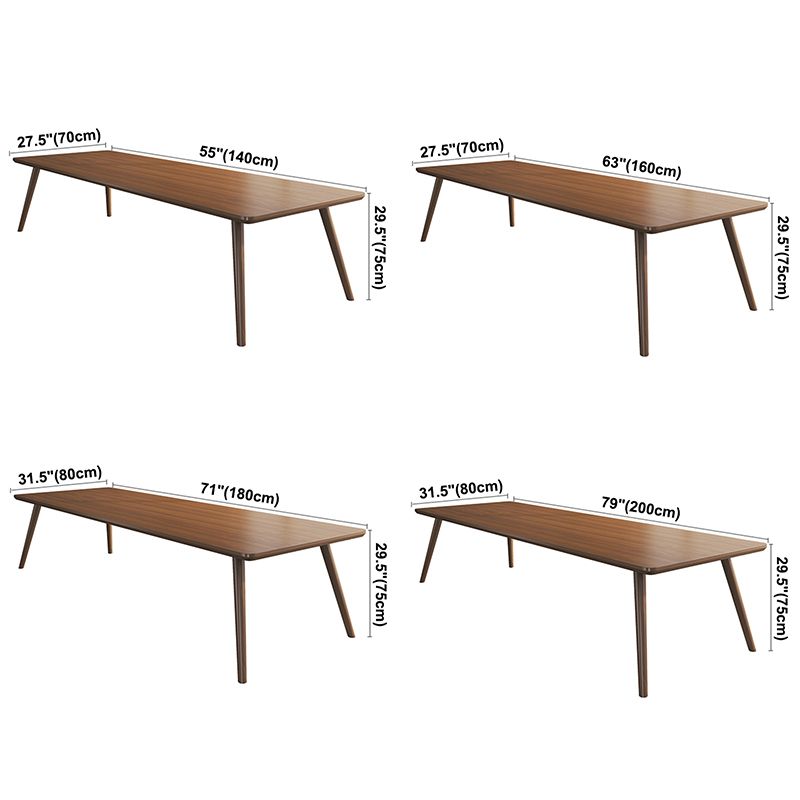 Rectangle Solid Pinewood Brown Tone Dining Table Simplicity 4 Legs Table for Dining Room Clearhalo ' dining_table' 'Dining Tables & Seating' 'Dining Tables' 'furn' 'furn_dining_table' 'Furniture' 'furniture_dining_table' 'Kitchen & Dining Furniture' 'kitchen&dining_furn' 'kitchen' 'kitchen_dining_table' 1200x1200_7ca2a909-d2bc-4ffb-abf8-e7cf89551ea6