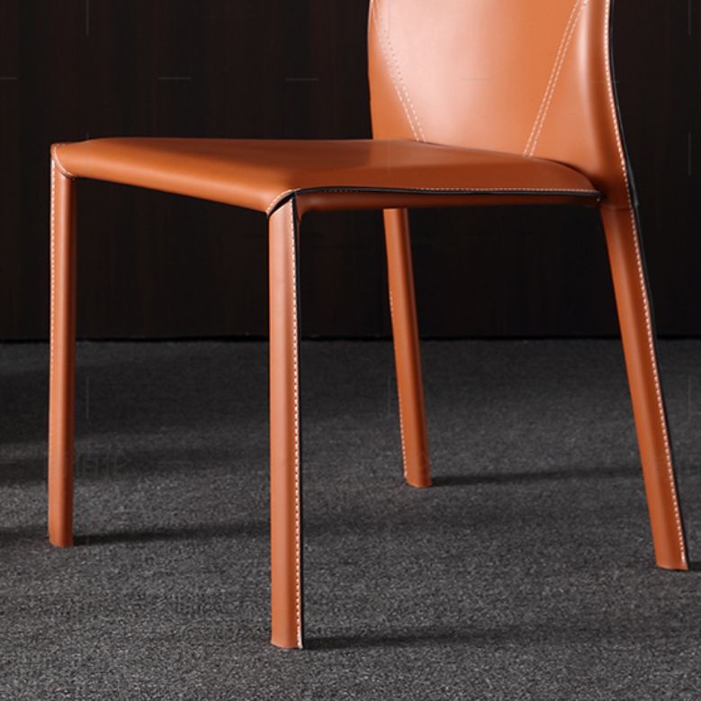 Faux Leather Kitchen Dining Chairs Upholstered Side Chairs with Metal Base Clearhalo 'Dining Chairs' 'Dining Tables & Seating' 'dining_chair' 'furn' 'furn_dining_chair' 'Furniture' 'Kitchen & Dining Furniture' 1200x1200_7ca2c115-b061-41c8-b68c-96f4cf5d4668